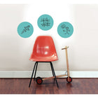 WallPops Calypso Dry Erase Dot Decal - 6 Pack - Blue-Modern
