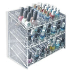 Azar Displays 3-Tier 21 Compartment Cosmetic Counter Display, 10.5" x 12" x 8" (222988)-Each slot measures 1 1/2"