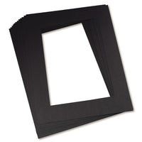 Pacon Pre-cut Mat Frame Black, 24 Pack (PAC72560)-Size: 12"(H) x 9"(W)