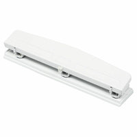 JAM Paper Metal 3 Hole Punch - White - 10 Sheet Capacity-Color: White