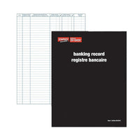 Staples Banking Record Book Bilingual-Serves as a primary book keeping procedure for small business