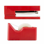 JAM Paper Office & Desk Sets, Stapler Tape Dispenser, Red (3378RE)-Stapler Size: 6 x 2.5 x 1.125 inches Tape Dispenser Size: 4.5 x 2.5 x 1.75 inches