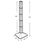 Azar Displays 48" x 4" x 4" Standard 4-Sided Interlocking Pegboard Display Tower, Purple (700225-PUR)-Dimensions: 48"H x 4"W x 4"D Unit, 5"H x 16"W x 16"D Base, 65"H Overall