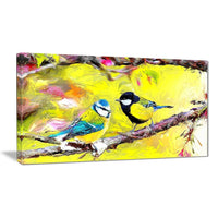 Designart Blue Jay Birds Canvas Art Print, 40" x 20", (PT2498-40-20)-Print