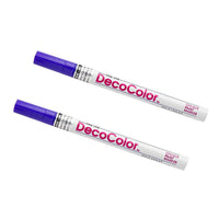 Marvy Uchida Fine-Line Opaque Paint Markers - Violet - 2 Pack-Colour: Violet
