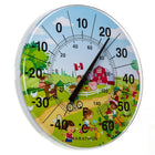 Marathon Large 12" Indoor/Outdoor Thermometer, Farm Scene-Great for cottage life, home and backyard settings, schools and hospitals