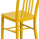 Flash Furniture Commercial Grade Metal Indoor-Outdoor Chair - Yellow-Yellow Powder Coated Frame Finish