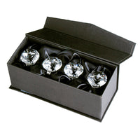 Heim Concept Diamond Napkin Ring - 1.5" Dia - 4 Pack-Made from optical crystal, the diamonds not only add dimension to the napkin rings; they are also shiny when they reflect the light