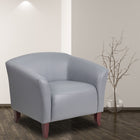 Flash Furniture HERCULES Imperial Series Grey Leather Chair-CA117 Fire Retardant Foam