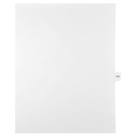 Mark Maker Legal Exhibit Index Tab White Single Tabs, 1/15th Cut, Letter Size, No Holes, Number 114, 25 Pack-White Single Tabs, 1/15th Cut