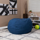 Flash Furniture Oversized Denim Kids Bean Bag Chair-Cotton Upholstery