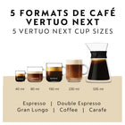 Nespresso Vertuo Next Coffee and Espresso Machine by De'Longhi with Aeroccino - Matte Black-Sleek design: Matte Color for the Premium version.