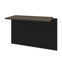 Bestar Connexion Desk Bridge, Antigua & Black-The desk is made of durable 1" commercial grade work surface with melamine finish that resist scratches, stains and wear