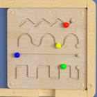 Flash Furniture Bright Beginnings Commercial Grade STEAM Wall Activity Board with Natural Finish and Multicolor Accents-Wipe Clean with a Damp Cloth then dry