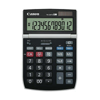 Canon TS-120TS Tax Calculator-This 12-digit desktop calculator features an extra large adjustable tilt display and offers convenient business and tax calculation
