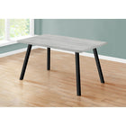 Monarch Specialties 1136 Dining Table - 36"X 60"/Grey/Black Metal-Dimensions: 60"L x 36"W x 31"H, Rectangle