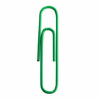 JAM Paper Colored Jumbo 2" Paper Clips - Green - 3 Packs of 75-Premium paper clips made from high quality vinyl coated steel wire