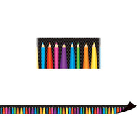Teacher Created Resources Magnetic Borders, Coloured Pencils, 36 Pack-Create fresh looks for bulletin boards, windows, walls, and class projects with borders and trimmers