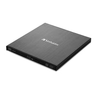Verbatim External Slimline Blu-ray Writer (70102)-Read and write CD's, DVD's and Blu-ray discs any time, any place - ideal laptop accessory