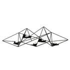 Truu Design Geo Prism Metal Tealight Candle Holder, 30 x 6.25 x 7.75 inches, Black-Measurement: this lovely candle holder centrepiece measures 29.75"L x 7.75"H in dimensions