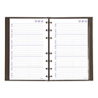 Blueline NotePro Telephone/Address Book, 8" x 5", Black, Trilingual-100 index pages with leather-like tabs