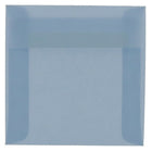 JAM Paper 6 x 6 Square Envelopes, Surf Blue Translucent Vellum, 100 Pack (1591925g)-Surf Baby blue