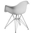 Flash Furniture Alonza Series Plastic Chairs with Chrome Base - White - 2 Pack-Waterfall Seat reduces pressure on your legs