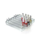 Azar Displays Six Compartment Nail Polish Tray Slatwall/Pegboard, 2 Pack (225560)-Dimensions: 8.63"W x 7.5"D x 1.25"H