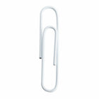 JAM Paper Colored Jumbo 2" Paper Clips - White - 3 Packs of 75-Size: 2 inches (Large/Jumbo)