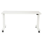 Proline 6' Pneumatic Height Adjustable Table, White-White steel fram construction for stability