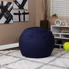 Flash Furniture Small Solid Kids Bean Bag Chair - Navy Blue-Cotton-Twill Upholstery