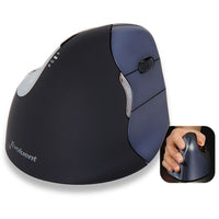 Evoluent VerticalMouse 4 Right Wireless (VM4RW)-Comfortable and easy to use - The shape is thoughtfully sculpted for uncompromised comfort and easy-to-reach programmable buttons. No finger contortions are needed to operate the buttons. 

Extended lip prevents rubbing - An extra wide lip along the bottom edge prevents the last finger from rubbing the desk.