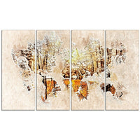 Designart Netral Colours Map Canvas Art Print, (PT2734-271)-Print