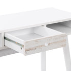 CorLiving Acerra 39"W Entryway Table/Desk - White-Wooden tapered splayed legs