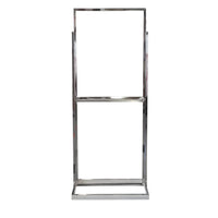 Eddie's Double Decker Frame Floor Standing Sign Holder - 22" x 28" - Chrome (130403-1)-22" x 28" Double Decker Frame Floor Standing Sign Holder