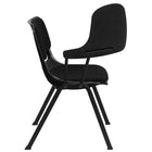 Flash Furniture Black Padded Ergonomic Shell Chair with Right Handed Flip-Up Tablet Arm-Designed for Commercial Use