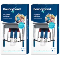 Bouncyband Student Edition for Desk, Blue, 2 Pack-Moving while at work enables kids to alleviate anxiety, hyperactivity and boredom