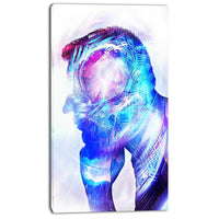 Designart Thoughts of Time Street Art Canvas Artwork, (PT3602-16-32)-Print