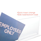 Deflecto Classic Image Double Sided Sign Holder - Portrait - 8 1/2"W x 11"H - Clear-Double-sided sign holder