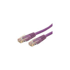 StarTech C6PATCH6PL 6' Cat 6 Molded Patch Cable, Purple-Dual RJ-45 Male connectors ensure seamless connectivity