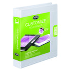 Wilson Jones Round Ring Professional Logo Binder - 3-Ring - Letter Size - 175 Sheet Capacity - 1" - White-White , round ring 1" binder with 175 Sheet capacity