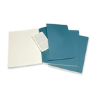 Moleskine Soft Cover Cahier Journals - Ruled - Extra Large - Brisk Blue - 3 Pack-Last 16 sheets detachable