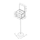 Azar Displays Suggestion Box with Pocket, XL, White (206325-WHT)-Suggestion Box