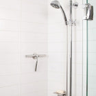Deluxe Shower Squeegee, Chrome-Non-slip cushion grip