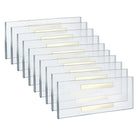 Azar Acrylic Horizontal Wall Mount Sign Holder with Adhesive Tape - 11" W x 4.25" H - 10 Pack-Sold in Packs of: 10