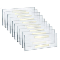 Azar Acrylic Horizontal Wall Mount Sign Holder with Adhesive Tape - 11" W x 4.25" H - 10 Pack-Sold in Packs of: 10