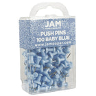 JAM Paper Push Pins, Baby Blue Pushpins, 2 Packs of 100, 200 Total (222419047a)-3