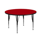 Flash Furniture 42" Round Thermal Laminate Activity Table, Red-Popular Round Activity Table