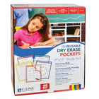 C-Line Easy Load Pockets, 9" x 12", Primary Colours, 25 Pack (CLI42620)-Colourful cloth binding edge for long-lasting use.
