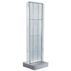 Azar Displays 2-Sided Pegboard Floor Display, C-Channel Sides, Studio Base, Clear (700778-CLR)-Pegboard display fixture